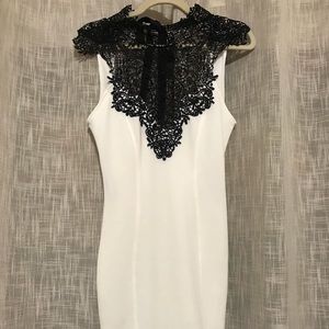 Sexy & Sophisticated Black & White midi dress